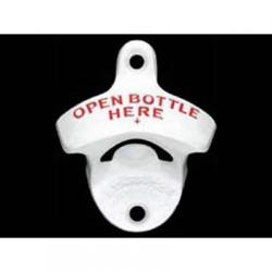 White Open Bottle Here Wall Mount Bottle Opener