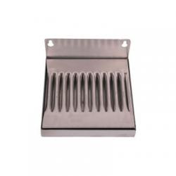 6"x6" Wall Mounted Drip Tray - Stainless Steel - with Drain