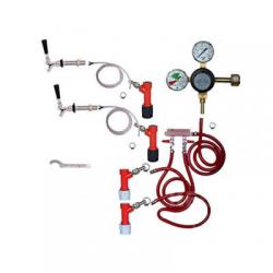 Draft Beer Refrigerator Keg Kit - Taprite Regulator - Double Tap - PIN LOCK