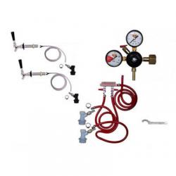 Draft Beer Refrigerator Keg Kit - Double Tap - BALL LOCK