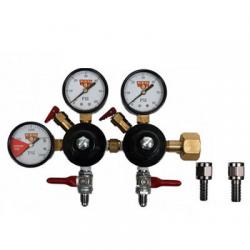 CO2 Beer Regulator - Three Gauge - Dual Body